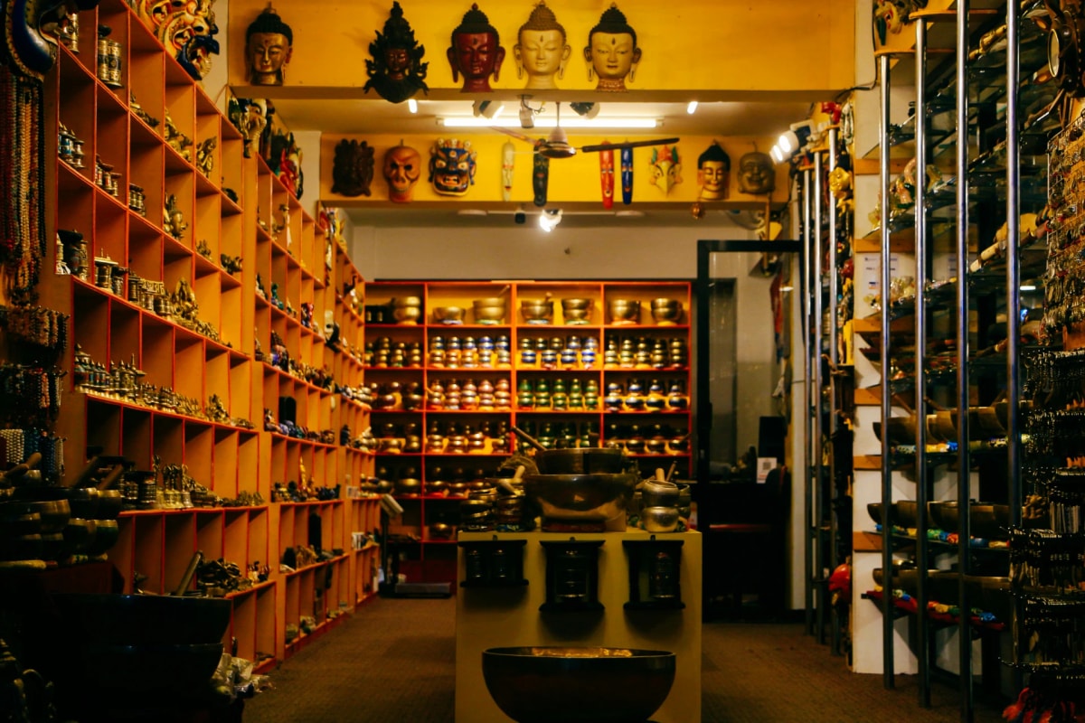 Handicraft shop at selling Tibetan and Nepali souvenirs