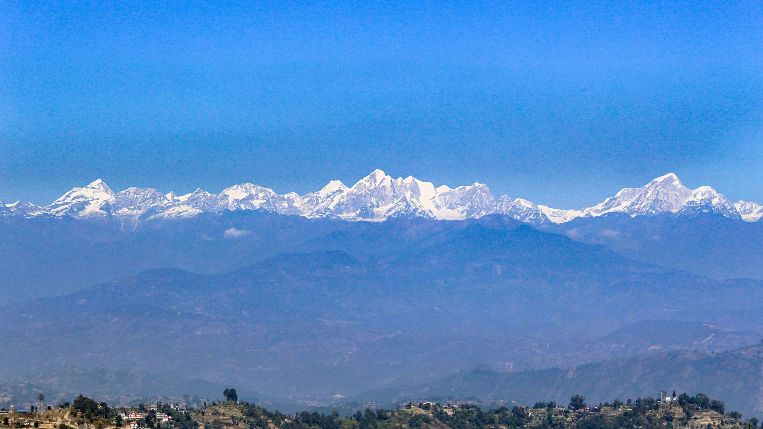 The Himalayan Range seen from Kathmandu Valley