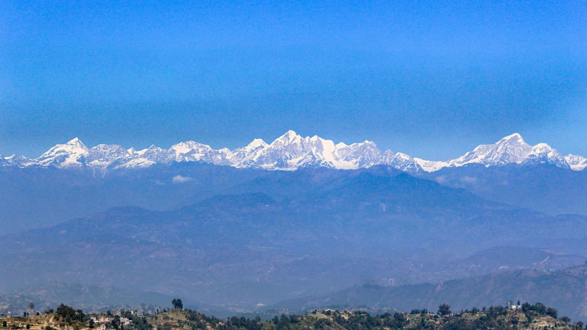 Himalayan range as seen from Kathmandu valley